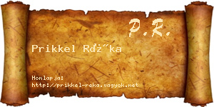 Prikkel Réka névjegykártya
